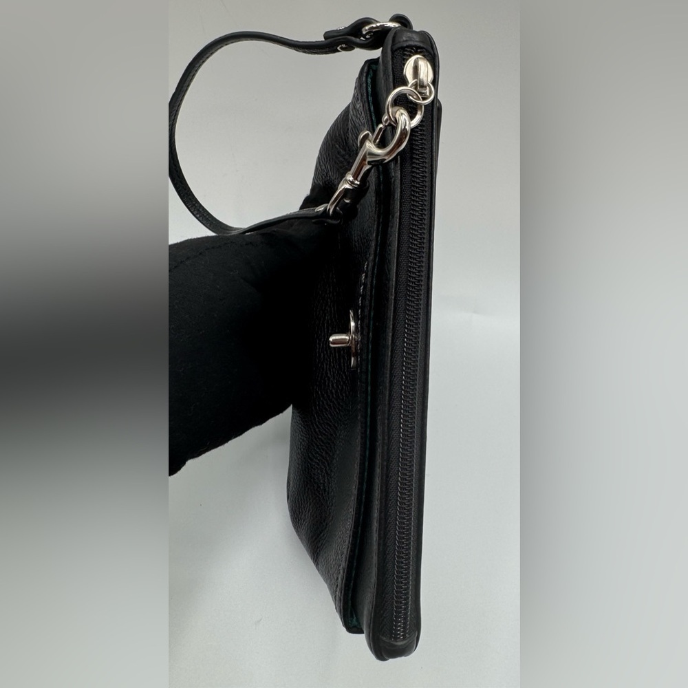 Coach Black Leather Turn lock Wristlet | Very Good Condition - Picture 11 of 13
